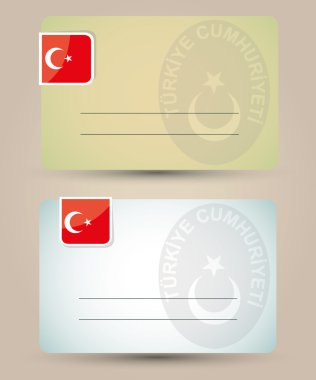 iş kartı bayrağı ve Türkiye arması