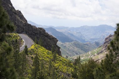 dağ manzarası gran canaria ada, İspanya