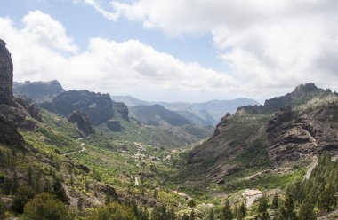 dağ manzarası gran canaria ada, İspanya