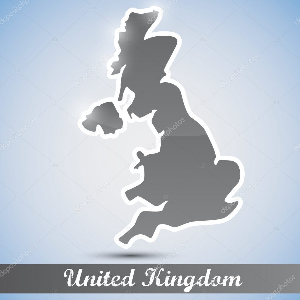 shiny icon in form of Great Britain