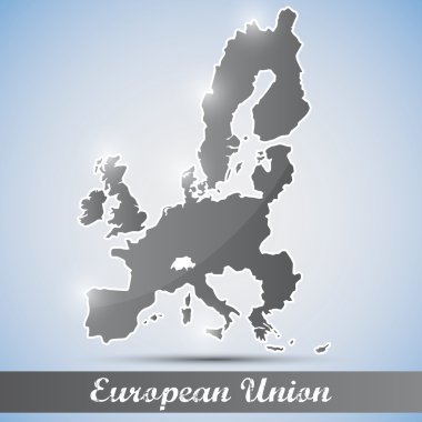 Avrupa Birliği'nin formundaki parlak simgesi