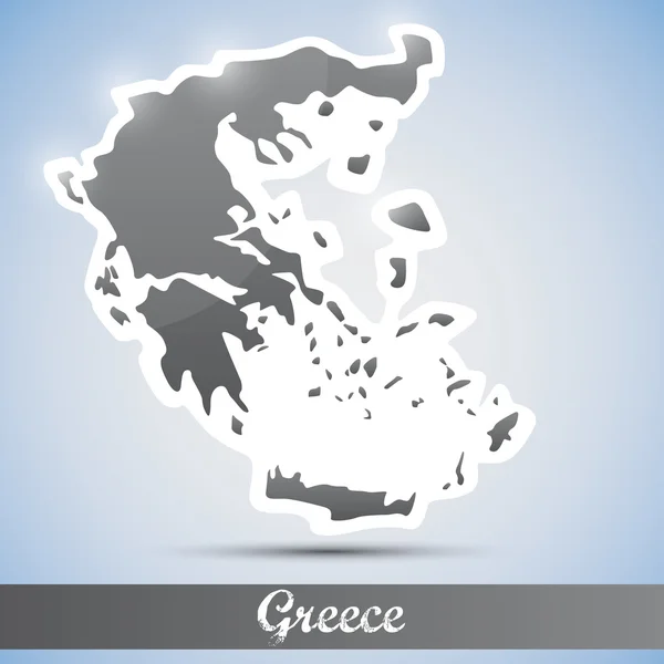 Shiny icon in form of Greece — Stock Vector