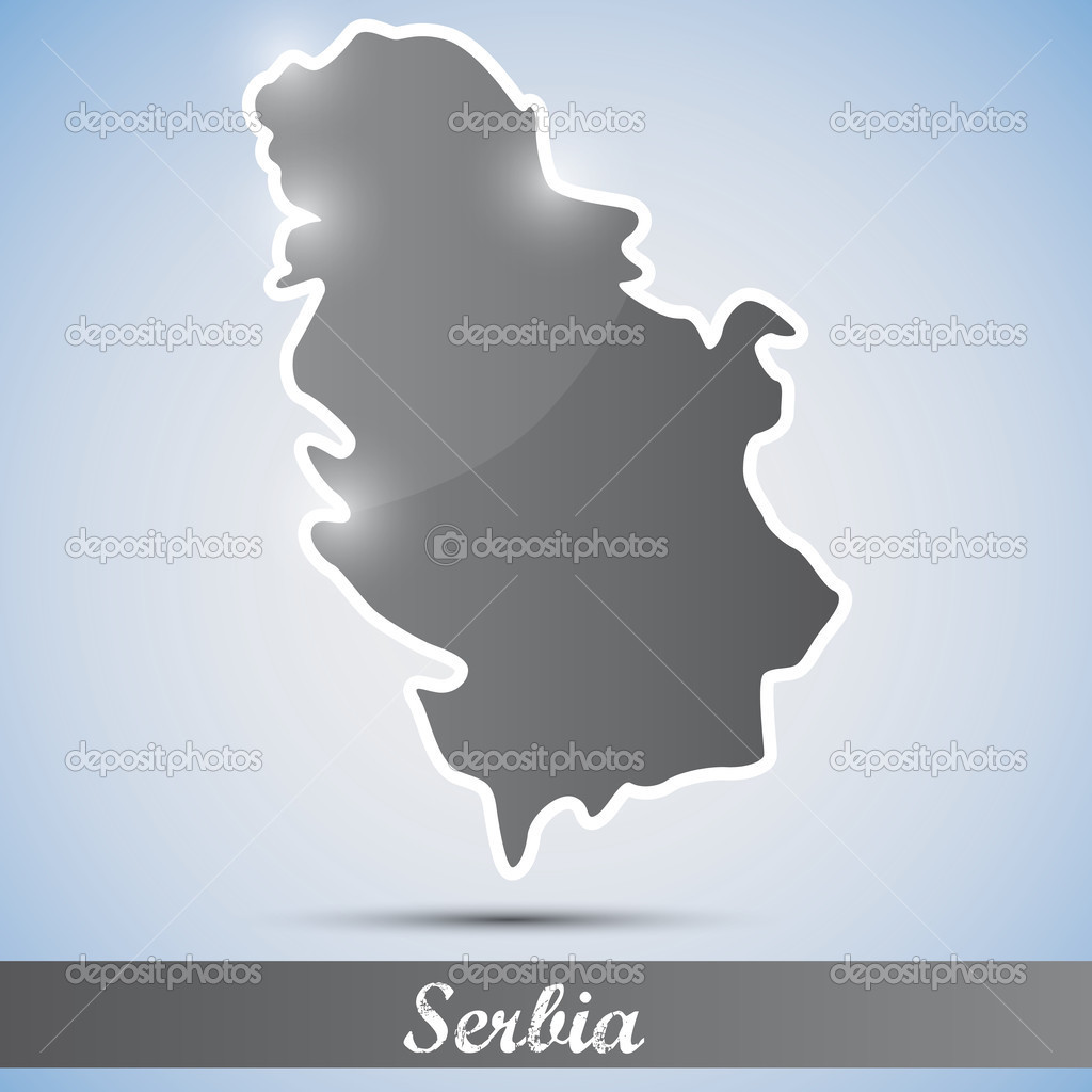 shiny icon in form of Serbia