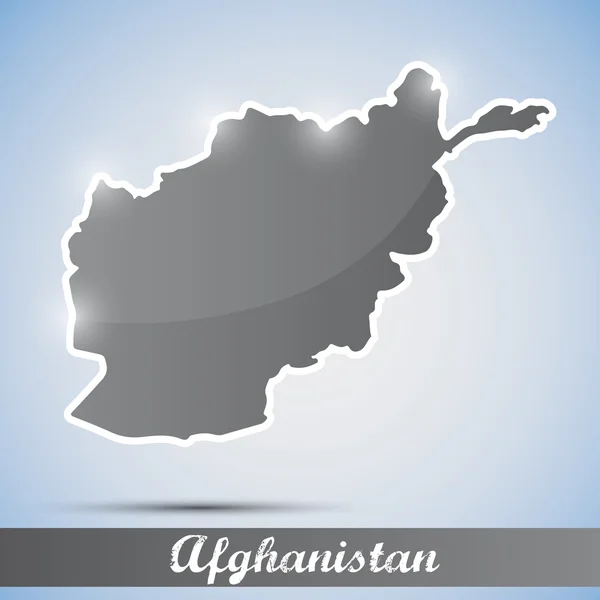 Blanka ikonen i form av afghanistan — Stock vektor