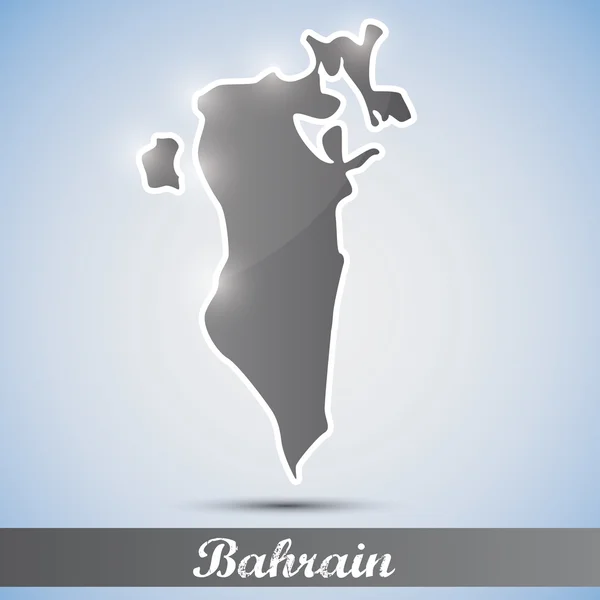 Blanka ikonen i form av bahrain — Stock vektor