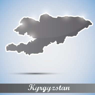 parlak simge şeklinde Kırgızistan