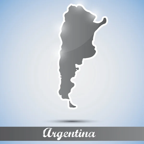 Błyszczący ikona w postaci Argentyna — Wektor stockowy
