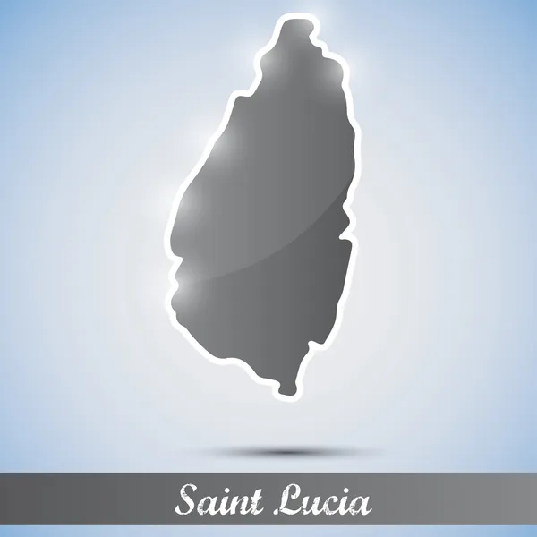 Icône brillante en forme de Sainte-Lucie — Image vectorielle
