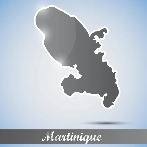 Parlak simge şeklinde martinique — Stok Vektör