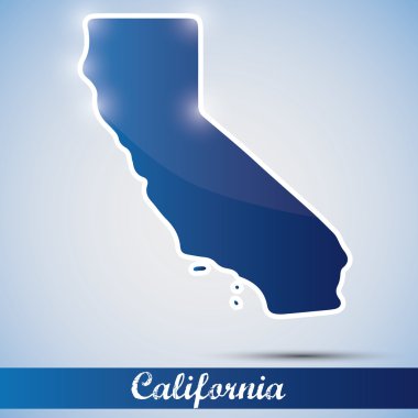 parlak simge şeklinde california state, ABD