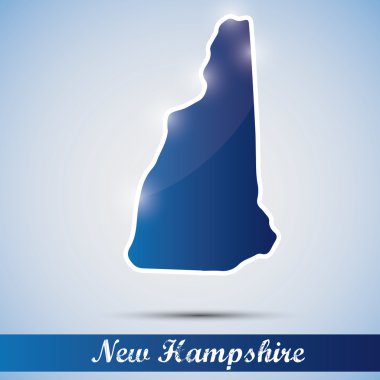 parlak simge şeklinde new hampshire state, ABD