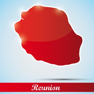 parlak simge şeklinde reunion Adası, Fransa