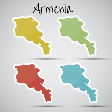 Ermenistan şeklinde çıkartmalar