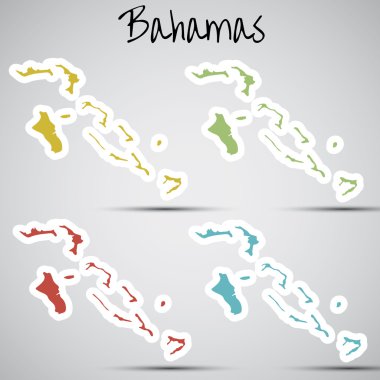 Bahamalar şeklinde çıkartmalar