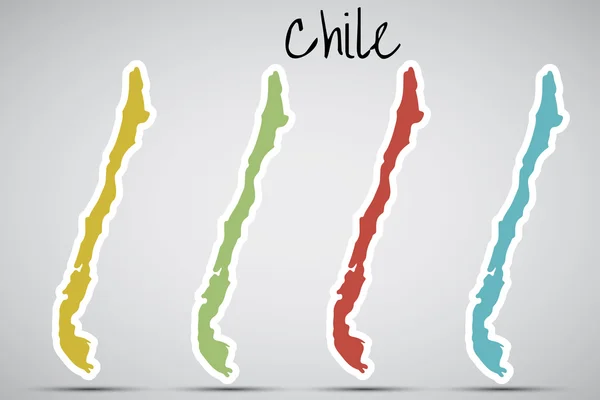 Adesivos em forma de Chile — Vetor de Stock