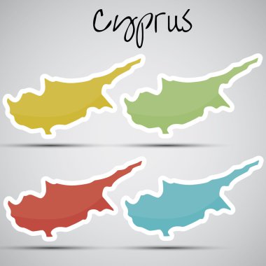Kıbrıs şeklinde çıkartmalar