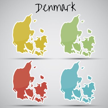 Danimarka şeklinde çıkartmalar