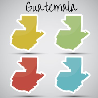 guatemala şeklinde çıkartmalar