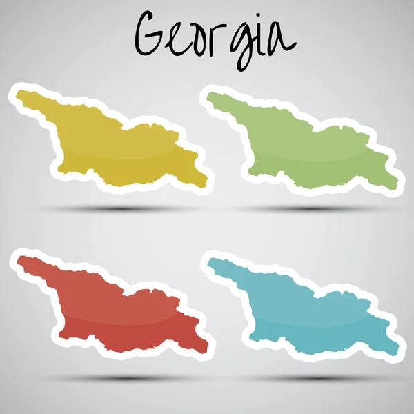 Stickers in form of Georgia — Stock Vector