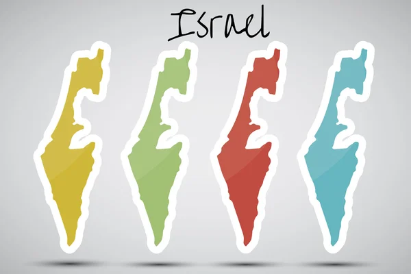 Stickers i form av israel — Stock vektor