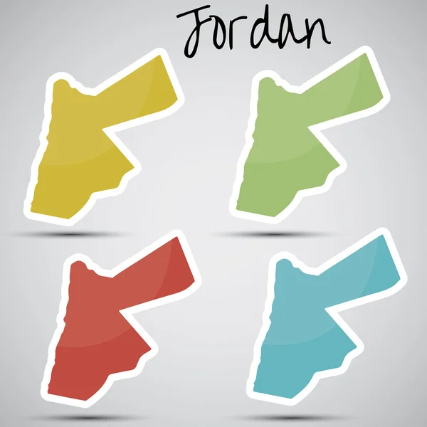 Stickers in form of Jordan — Stock Vector