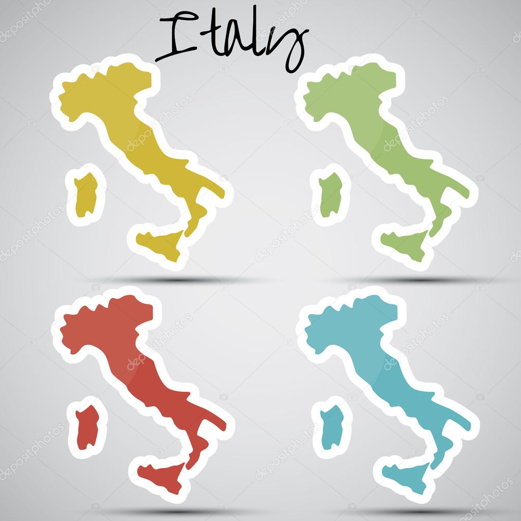 Stickers in form of Italy