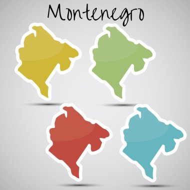 Karadağ şeklinde çıkartmalar