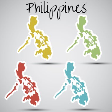 Filipinler şeklinde çıkartmalar