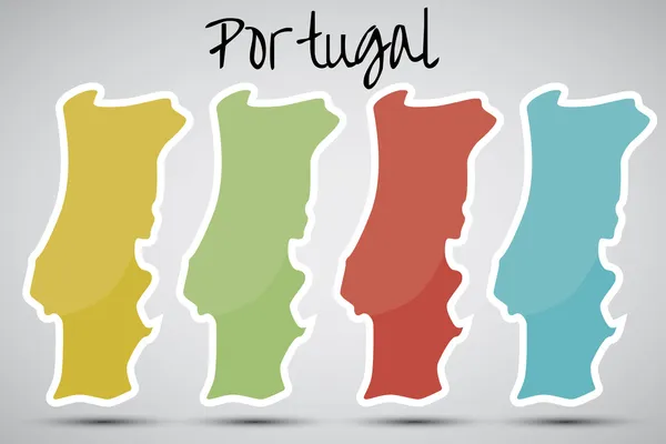 Portugalin muotoiset tarrat — vektorikuva