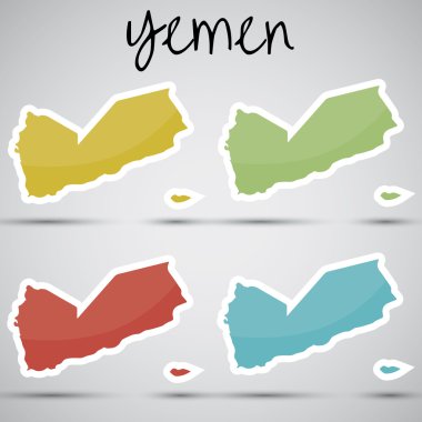 yemen şeklinde çıkartmalar