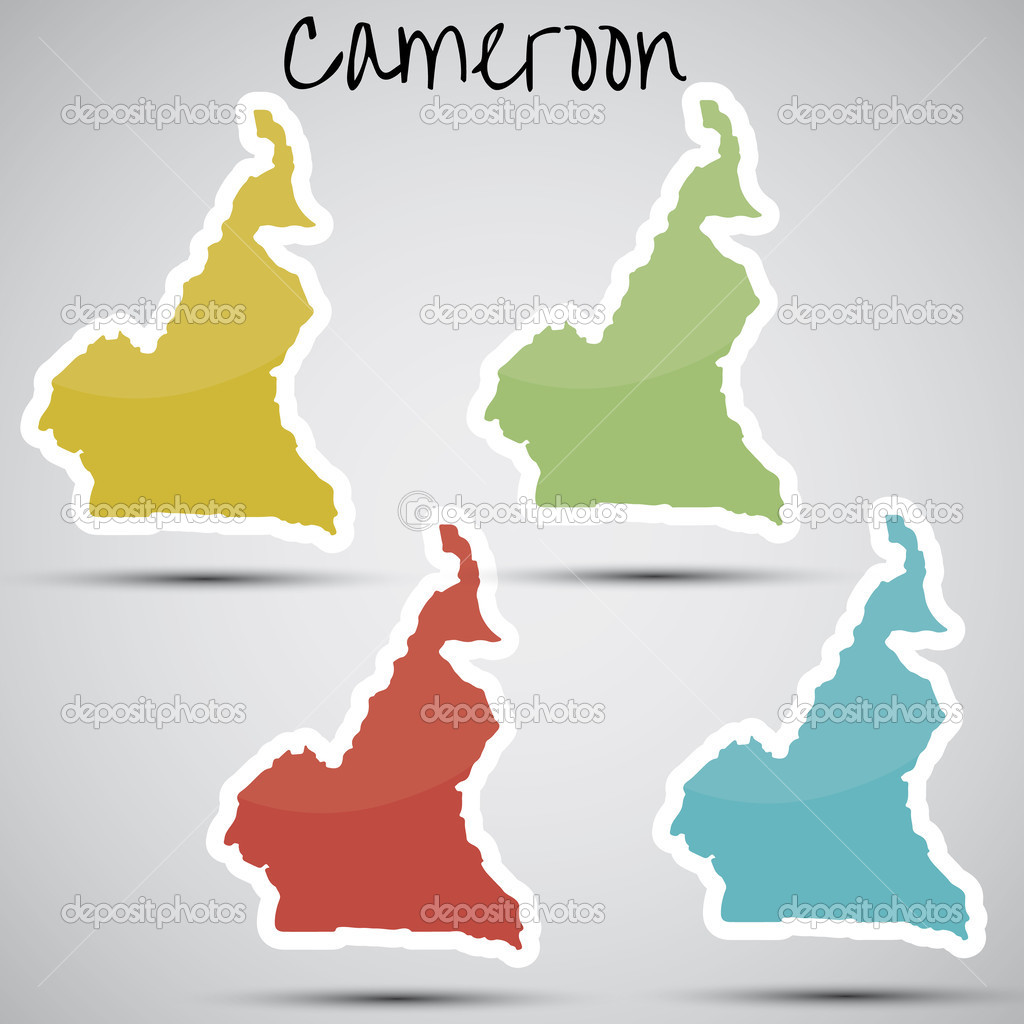 Stickers in form of Cameroon