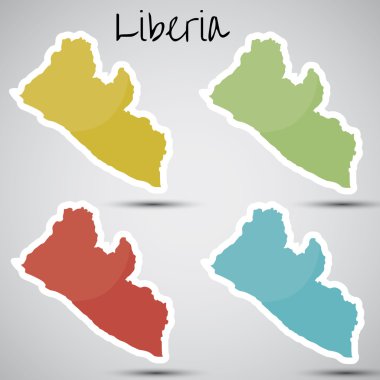 Liberya şeklinde çıkartmalar