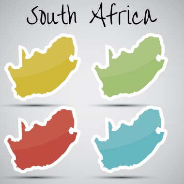 Güney Afrika şeklinde çıkartmalar