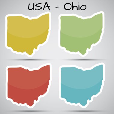 ohio state, ABD şeklinde çıkartmalar