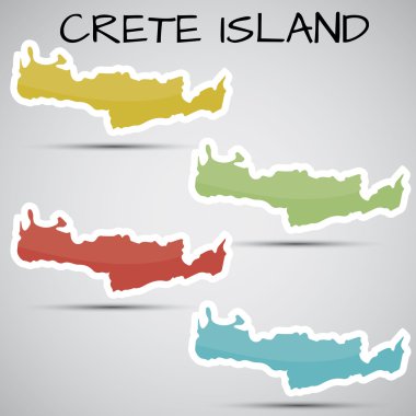 Girit Adası, Yunanistan şeklinde çıkartmalar