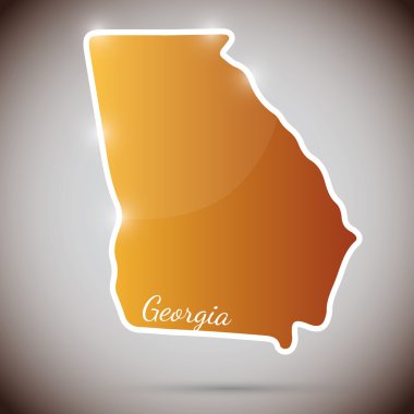 şeklinde georgia state, ABD Vintage sticker
