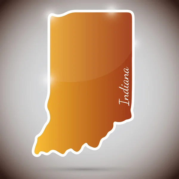 Indiana state, ABD şeklinde Vintage sticker