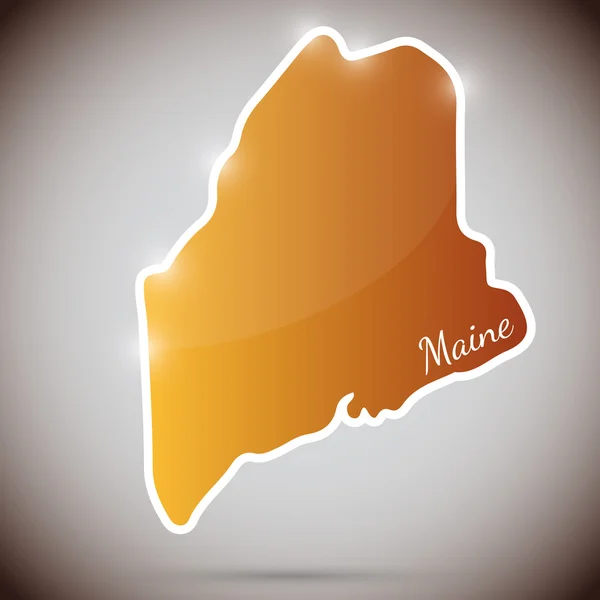 şeklinde maine eyalet, ABD Vintage sticker