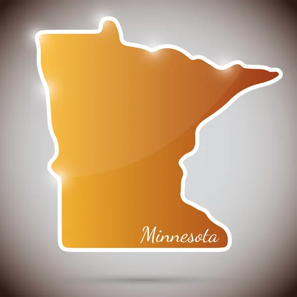 minnesota devlet, ABD şeklinde Vintage sticker