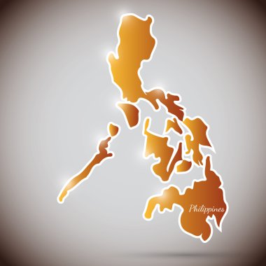 Filipinler şeklinde Vintage sticker