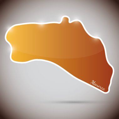 menorca şeklinde Vintage sticker