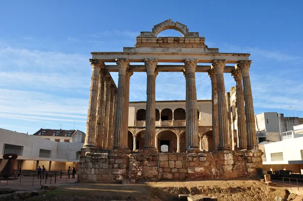 O Templo Romano de Diana em Mérida, Espanha — Fotografia de Stock