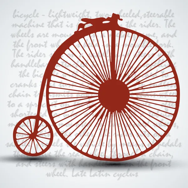 Vintage Retro Bicycle Background — Stock Vector