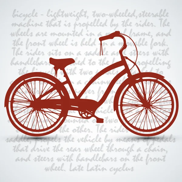 Vintage Retro Bicycle Background — Stock Vector