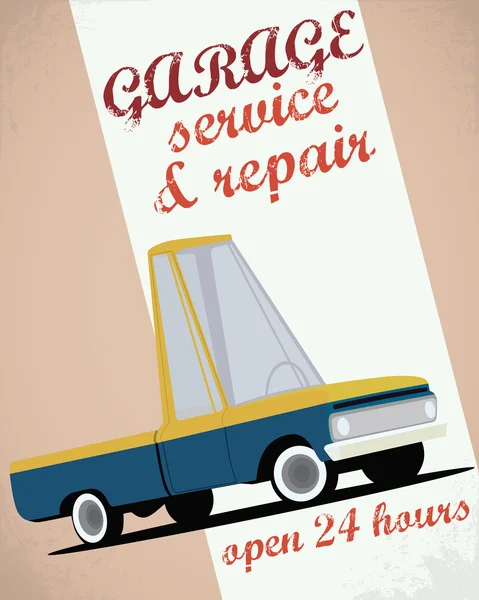 Retro-Auto-Service-Schild — Stockvektor