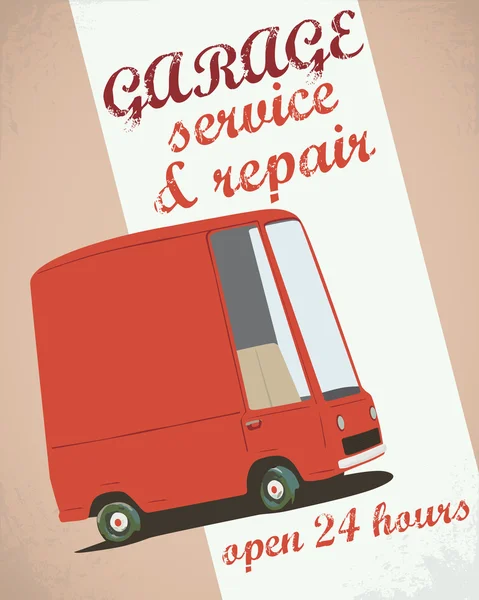 Retro-Auto-Service-Schild — Stockvektor