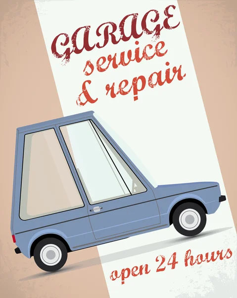 Retro-Auto-Service-Schild — Stockvektor