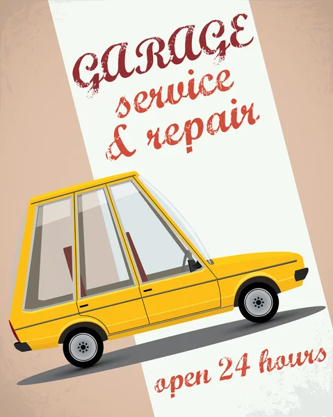 Retro-Auto-Service-Schild — Stockvektor