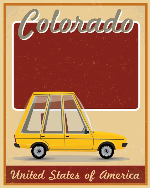 Cartel vintage de viaje por carretera Colorado — Vector de stock