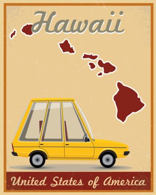 Hawaii road trip VINTAGE poster